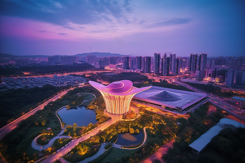 赛博朋克城市夜景未来科技城,高清,摄影图,摄影图片,图片大全,摄影图免费下载